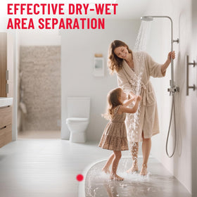 Hzetuu shower threshold water dam guard seal demonstrates edge protection for moisture control.