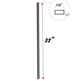 HZIU balusters with rectangular profile for strong wood or composite rails