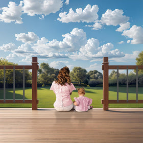 HZIU powder-coated balusters resist weather and maintain color.