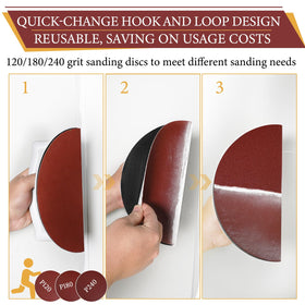 HZXBGF 9-inch-sanding-discs-pack: multiple grits for versatile finishing