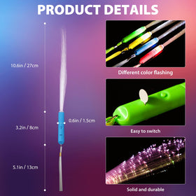 i7creoy LED glow wands multicolor create dynamic color cycles for performances.