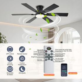 iacaf 52-inch outdoor-capable ceiling fan suitable for covered areas