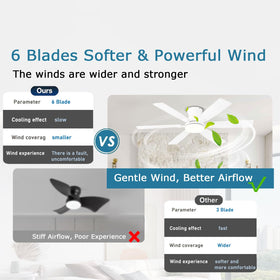 iacaf app-controlled ceiling fan on a smartphone screen
