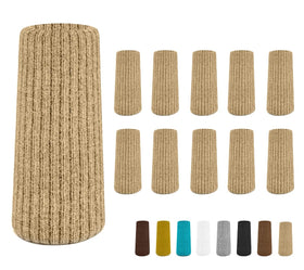 IAMZAY 16-pcs khaki chair socks protecting hardwood floors while fitting securely on legs