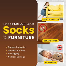 IAMZAY chair leg socks suited for desks, office chairs, and bar stools.