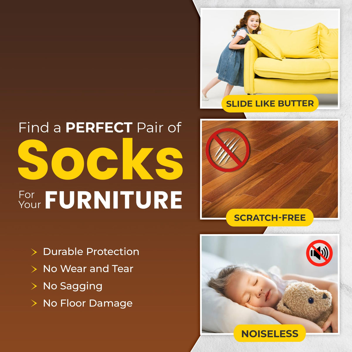 IAMZAY coffee chair leg socks fit round and square legs securely