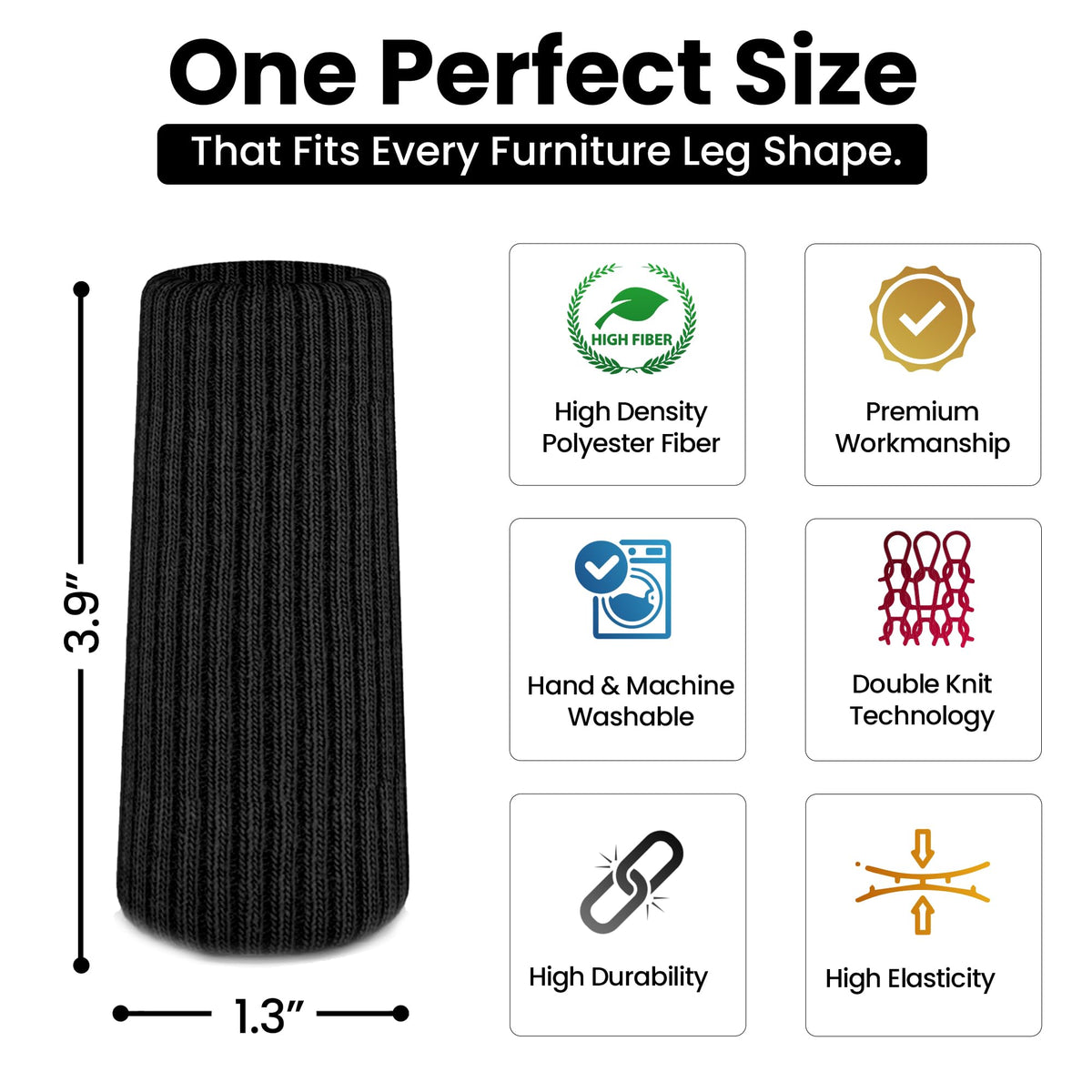 IAMZAY double-layer-knit chair leg covers offer durable protection