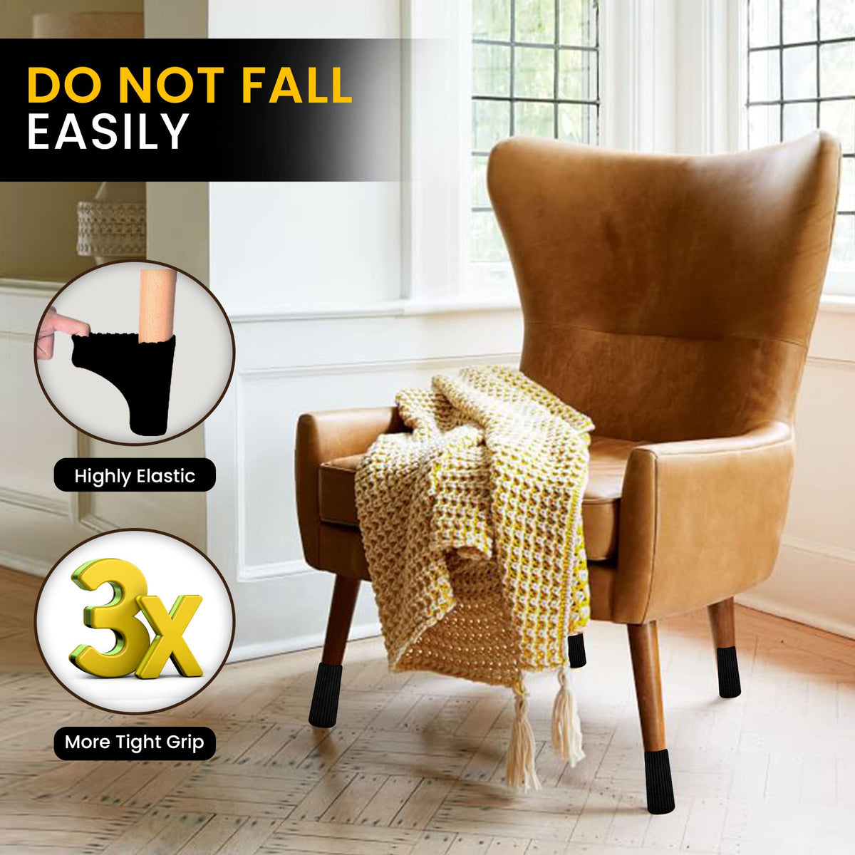 IAMZAY durable furniture leg protectors offer long-lasting floor protection