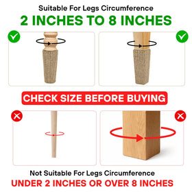 IAMZAY khaki chair socks with elastic fit gripping chair legs
