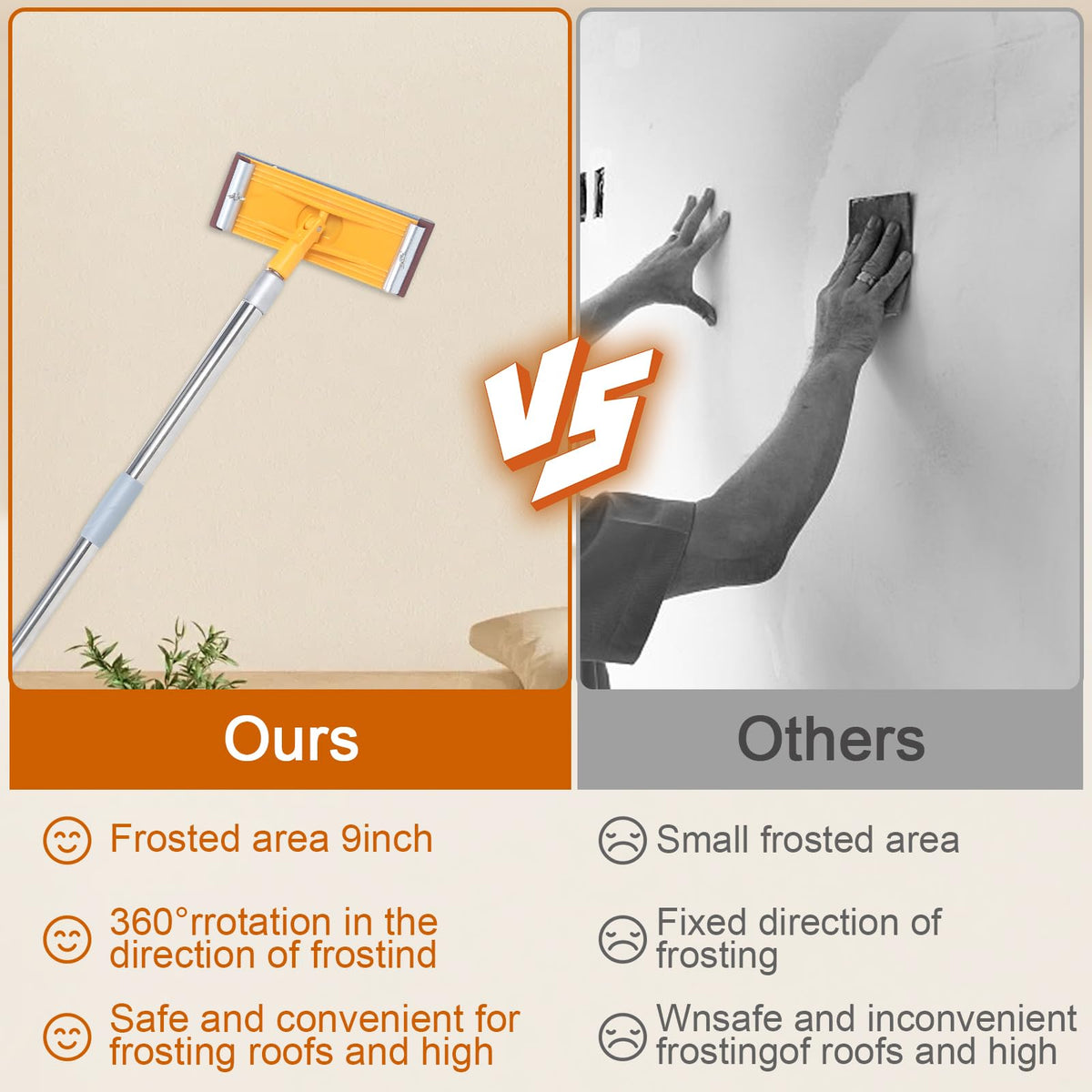IAOVAW multipurpose sanding tool suitable for decks, walls, ceilings and more