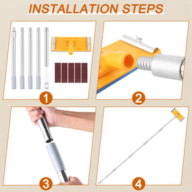 IAOVAW extendable pole adjusts from 31 to 74 inches for overhead reach