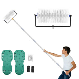 IAOVAW spike roller 9-inch in action for smooth self-leveling concrete work