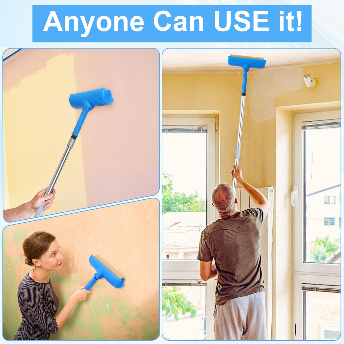 IAOVAW splatter-free design reduces mess during ceiling and wall work.