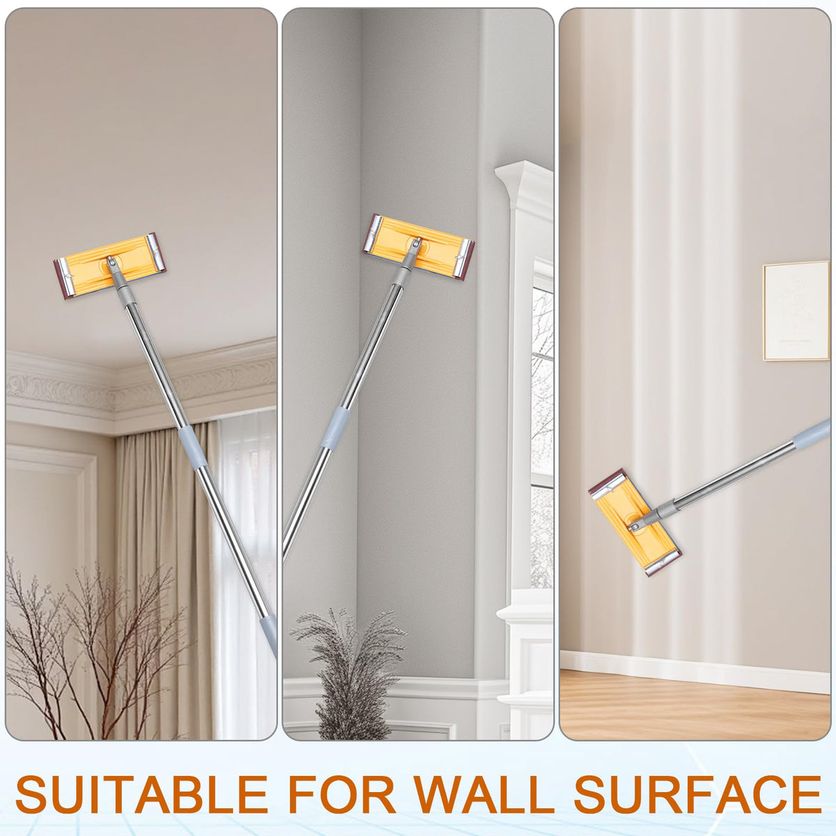 IAOVAW 9-inch swivel head maintains full contact on flat and angled surfaces