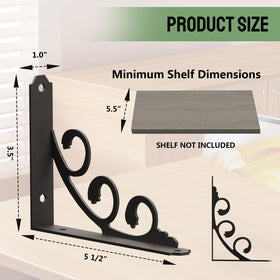 IARTOPS L shelf brackets for 7-inch boards blend rustic and modern style