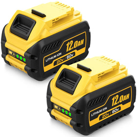 Ibanti 12000mAh DCB612-2 battery front view showing extended runtime for tools.