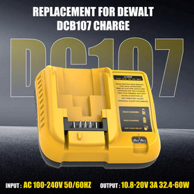 Ibanti DCB107 charger front view with LED guide for status at a glance.