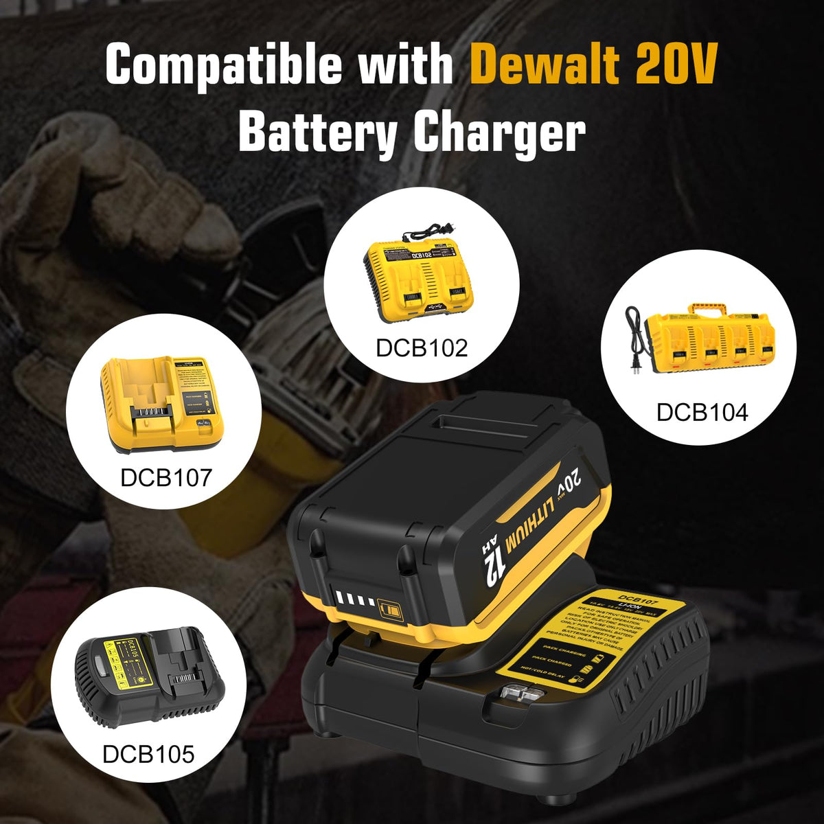 Ibanti Dewalt compatibility chart shows broad tool support for 20V max systems.