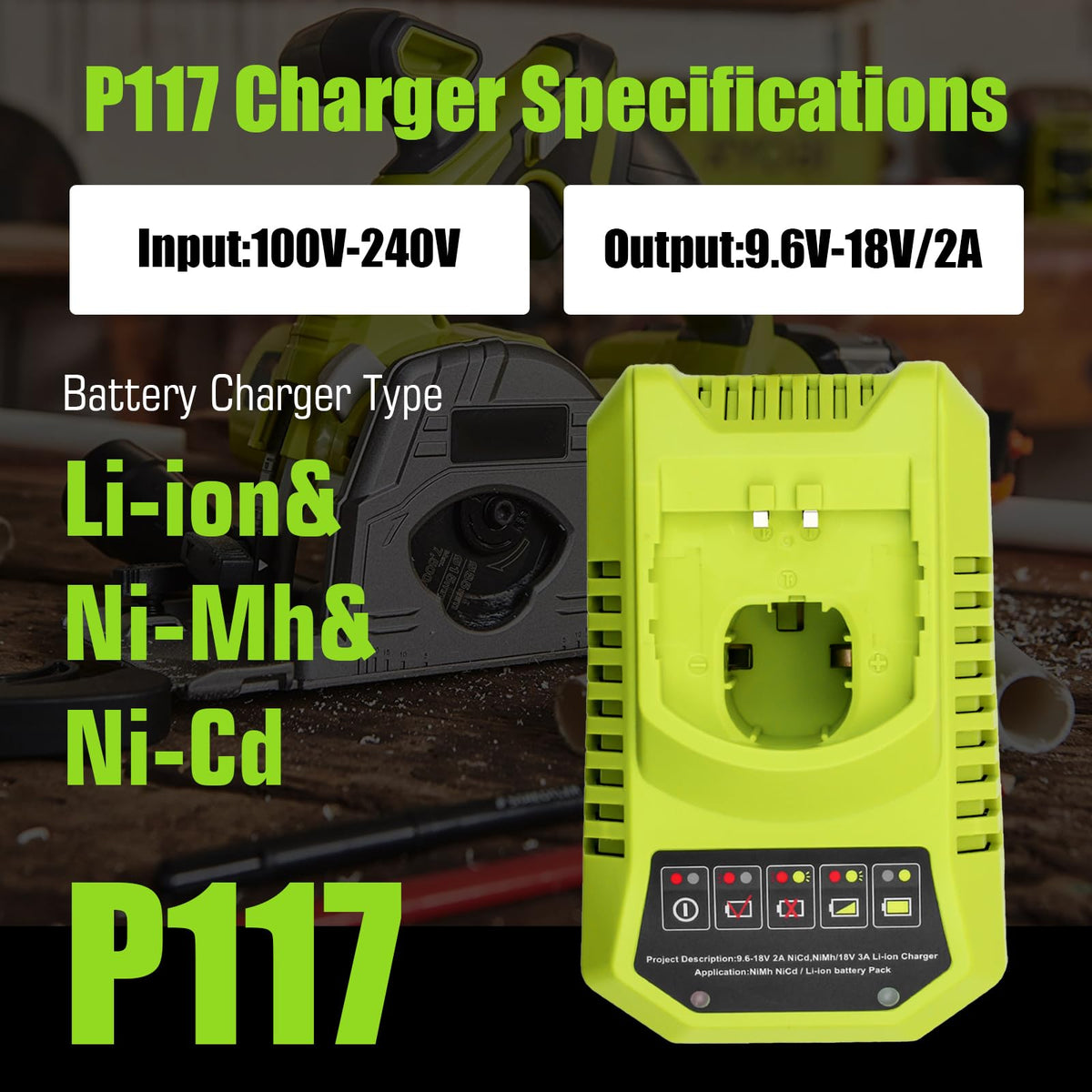 Ibanti Ryobi 18V battery compatibility across multiple models