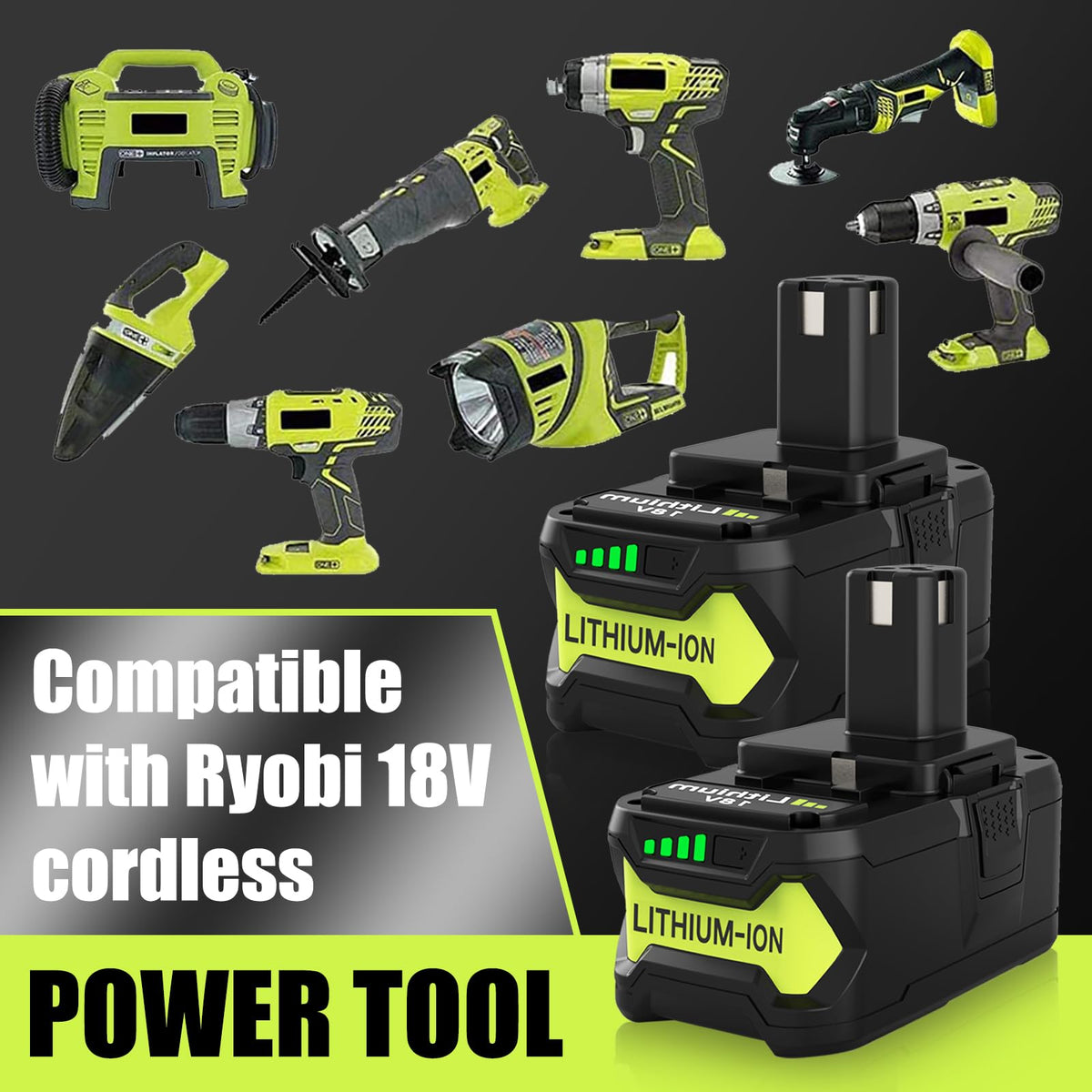 Ibanti Ryobi P190 battery designed for extended projects