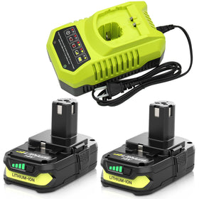 Ibanti two-pack 3600mAh P102 battery for Ryobi 18V tools