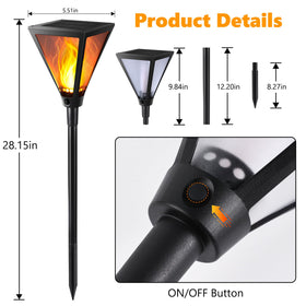 ibaycon 28 inch torch lights wall mount option for flexible placement