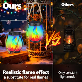 iBaycon garden decor glows multicolor for festive evenings.