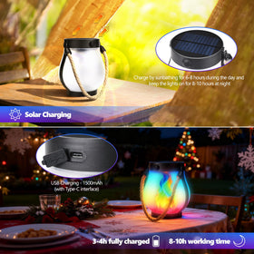 iBaycon IP65 waterproof lantern withstands rain and snow.