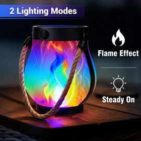 iBaycon outdoor lantern shows two modes for versatile décor.