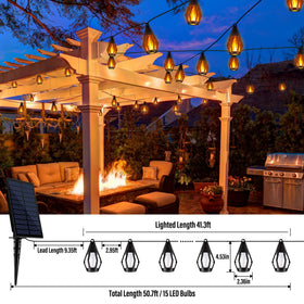 iBaycon solar flame light with IP65 rating withstands rain and snow