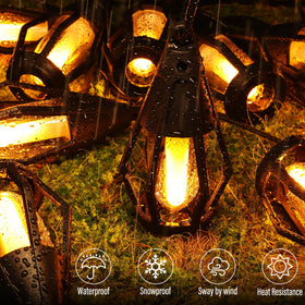 iBaycon solar flame light ideal for yard parties and gatherings