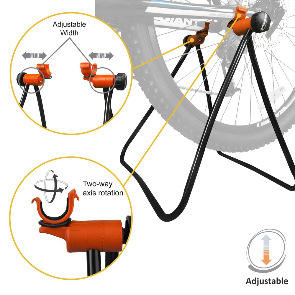 Ibera Easy Utility Stand setup shows a bike in the rack for quick maintenance.