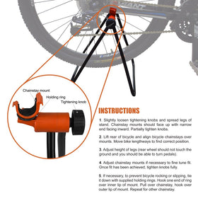 Ibera Easy Utility Stand supports 20-29in bikes for versatile storage and display.