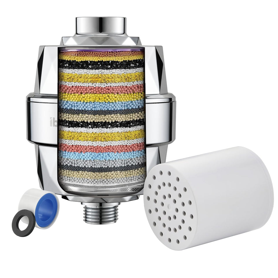 Ibergrif 20-stage shower filter system for clean, refreshing showers