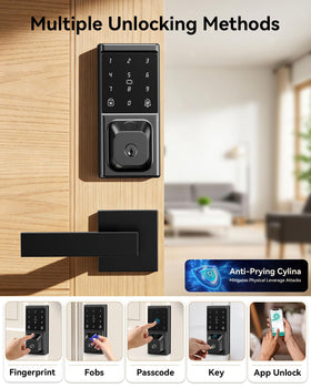 AI fingerprint recognition on the IBLOG lock enables quick access.