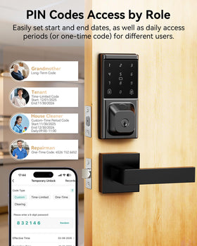 IBLOG touchscreen keypad and physical key provide flexible entry options.