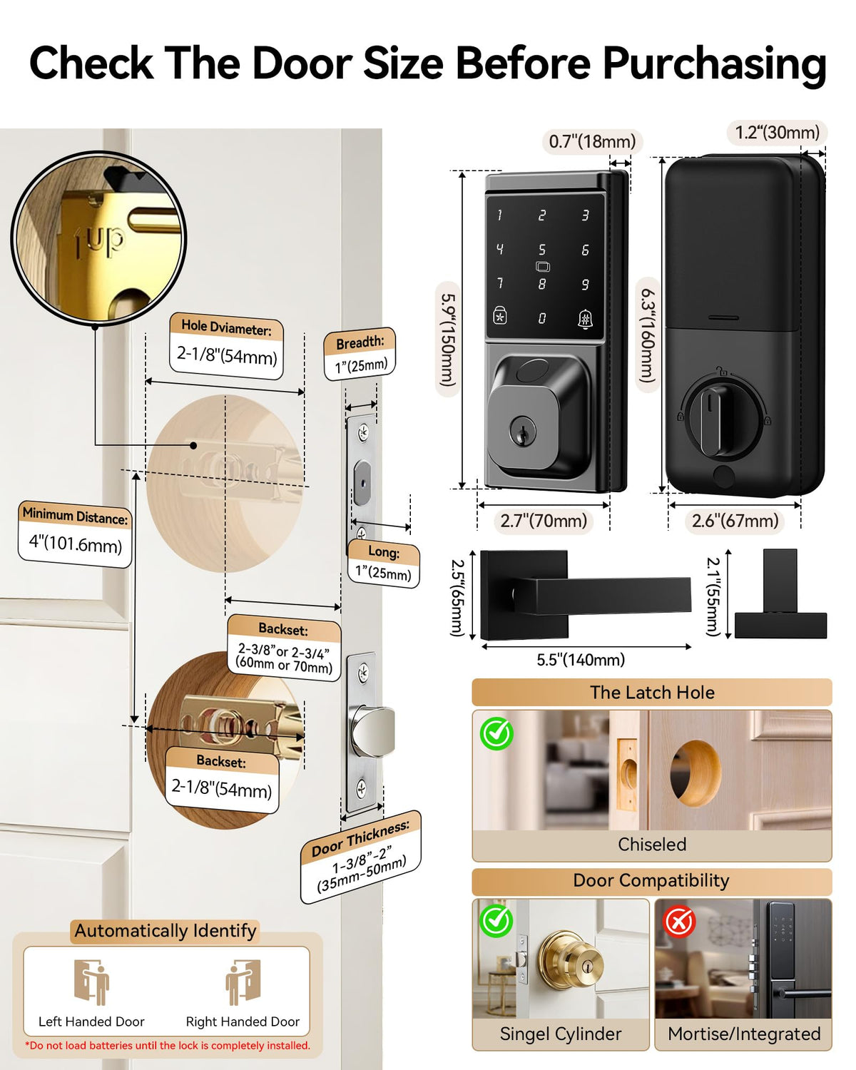 IP54 weatherproof IBLOG lock endures outdoor conditions at the door.