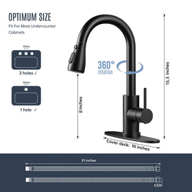 IBOFYY high-arc design provides ample clearance for large pots and rinse tasks.