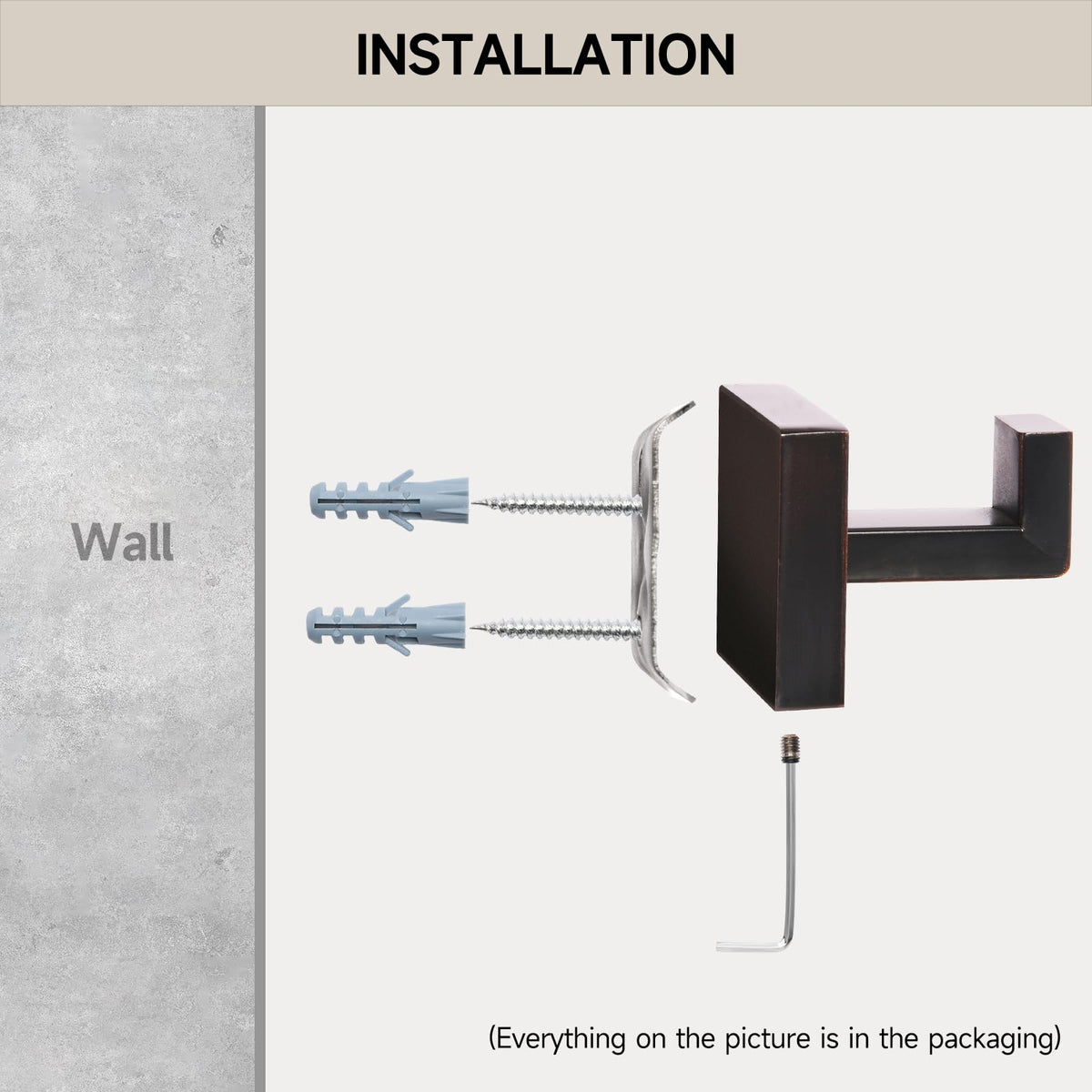 IBosins four-pack hook kit for living room bathroom closet
