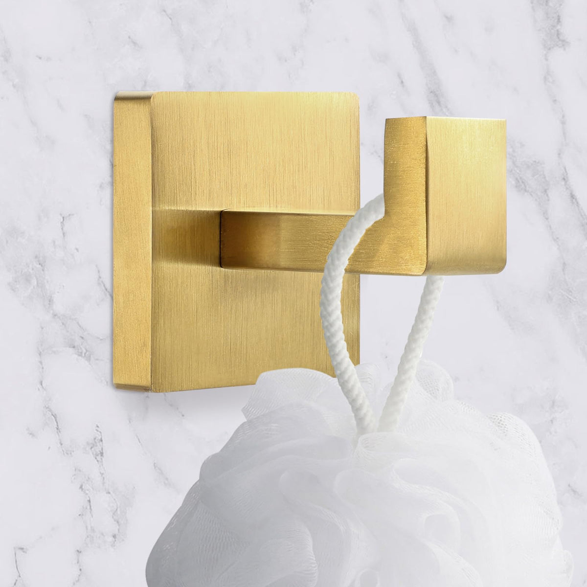 IBosins brushed-gold coat hook holds heavy robes in entryways