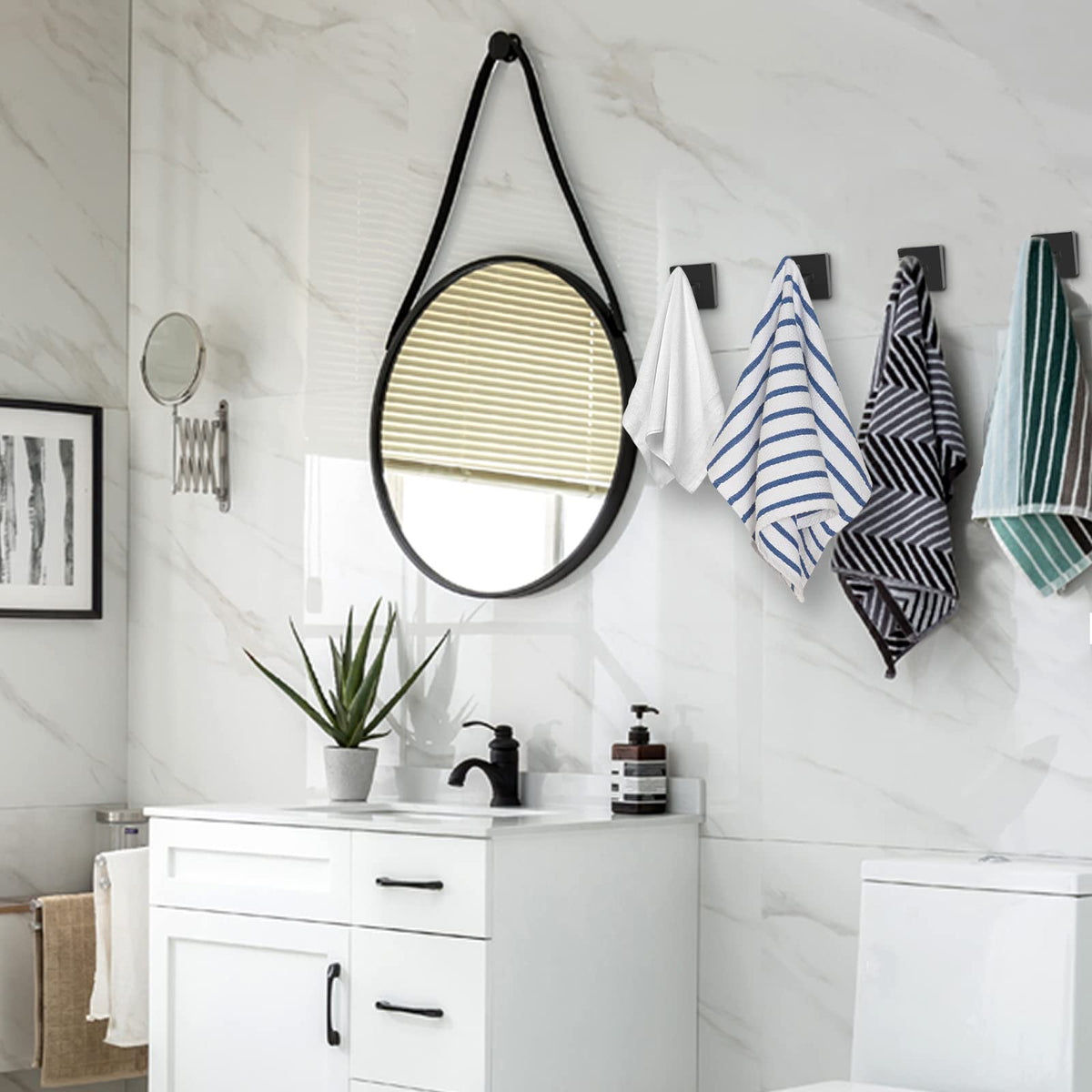 IBosins modern square hook decor for kitchen and bath.