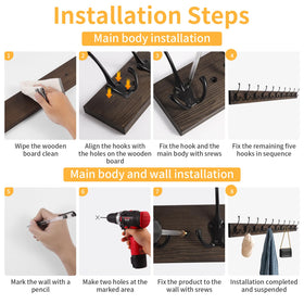 IBosins packaging includes screws, anchors and installation instructions.