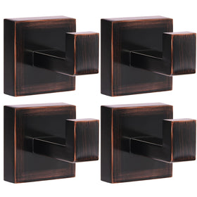 IBosins four-pack square red antique bronze towel hooks for bathroom walls