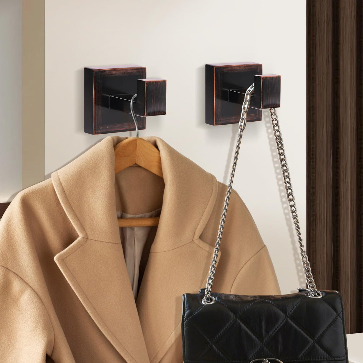 IBosins stainless steel towel hooks for heavy robes and coats