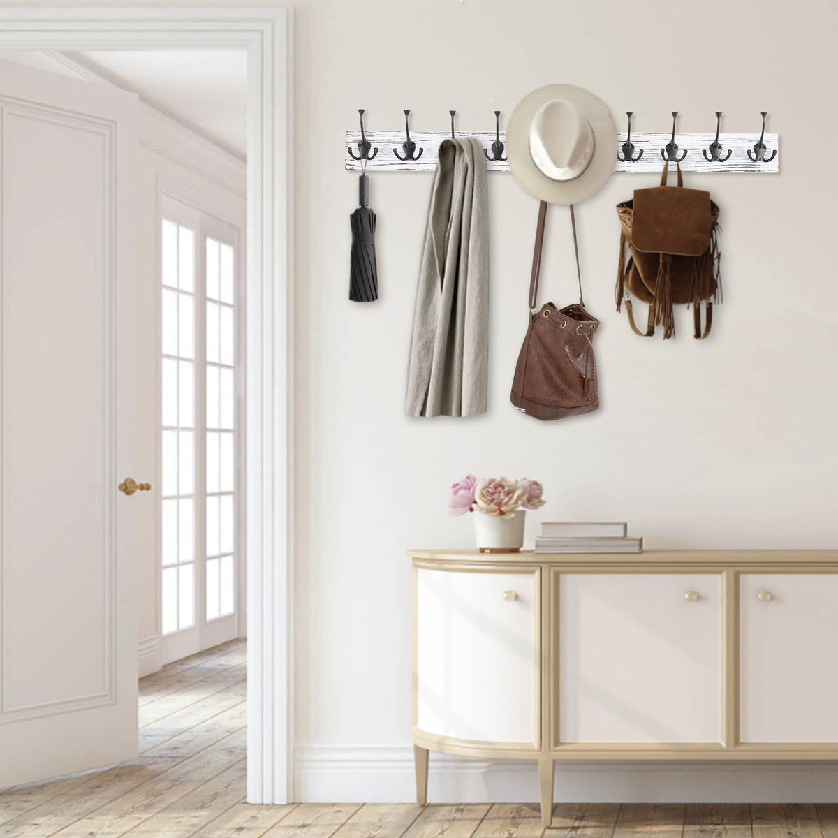 IBosins wall-mount installation demonstrates easy mounting with pre-drilled holes.