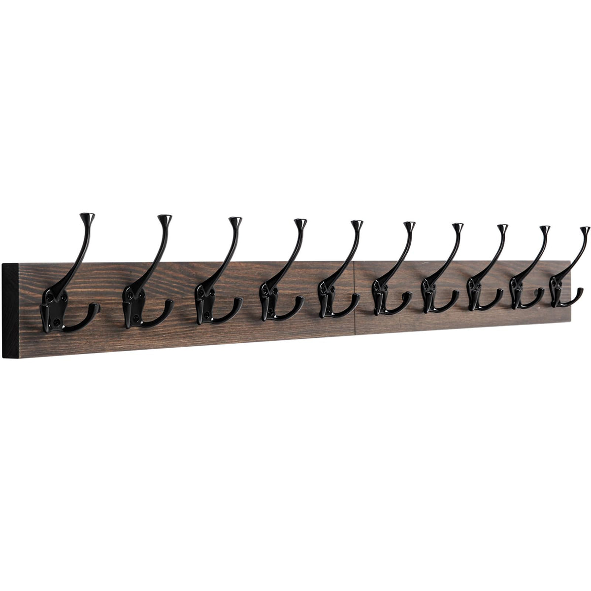 IBosins wall-mounted coat rack with 10 hooks organizes your entryway.
