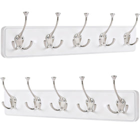 IBosins coat rack wall mount with white pine board in entryway