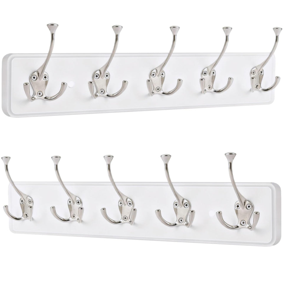 IBosins coat rack wall mount with white pine board in entryway