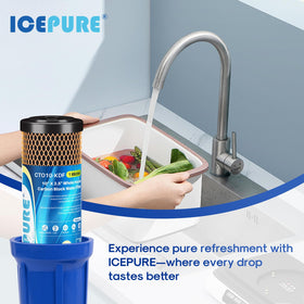 ICEPURE removes residual chlorine and odors for better home water.