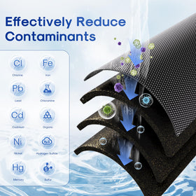 ICEPURE KDF media core removes heavy metals from tap water.